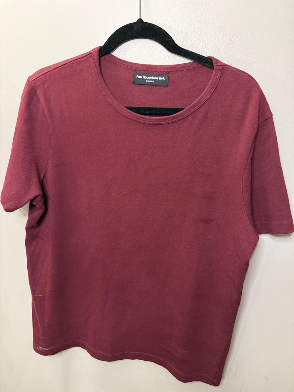 Women's Burgundy Crewneck Tee